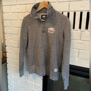 Roots Women’s Size S Heather Gray Half-Zip Sweater